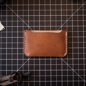 Handmade Hand Stitch Leather Minimalist Travel Wallet #2