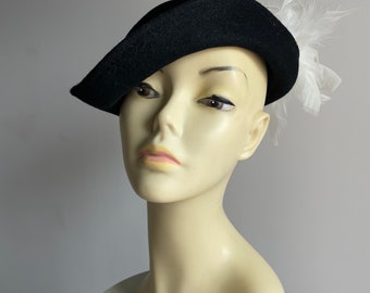 Black & Ivory vintage womens ladies by Conner ivory feathers