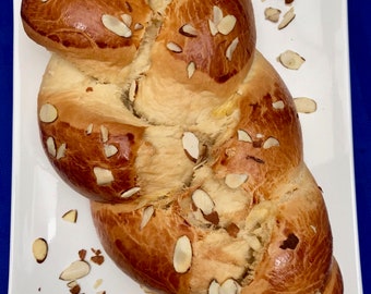 Greek Tsoureki Bread Loaf