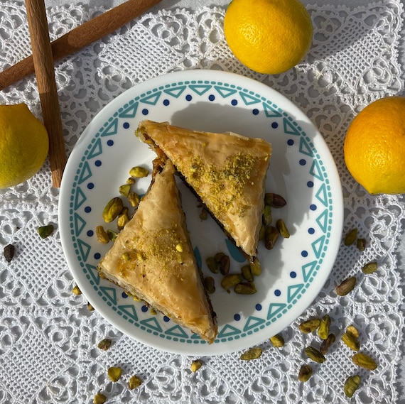 Pistachio Baklava Hand Made Traditional Greek Pastry