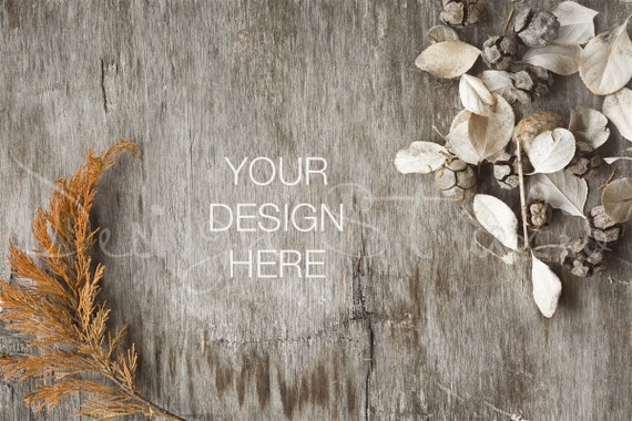 Styled Stock Photography Rustic Wood Background Wood Desk Mockup