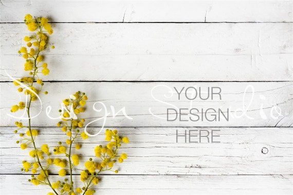 Styled Stock Photography White Wood Background Wood Table Mockup