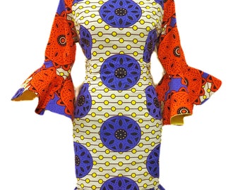 Mini African Print dress, African Summer Dress, African clothing for Women, Ankara Dress, Ankara Dress, African Dress