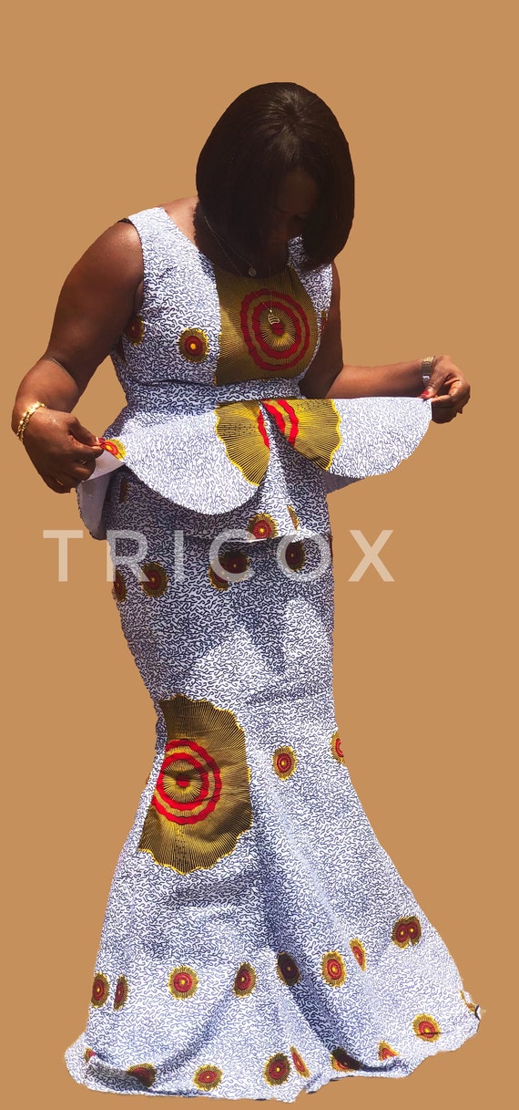 two piece peplum dress