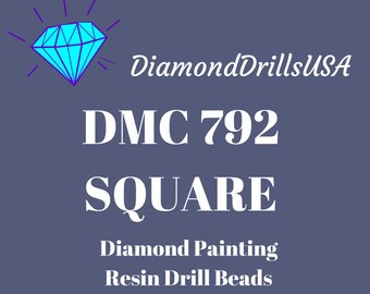DMC 792 SQUARE 5D Diamond Painting Resin Drills Beads DMC 792 Dark Cornflower Blue