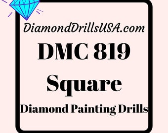 DMC 819 SQUARE 5D Diamond Painting Drills DMC 819 Light Baby Pink Loose Bulk