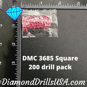 DMC 3685 SQUARE 5D Diamond Painting Drills Beads DMC 3685 Very - Etsy