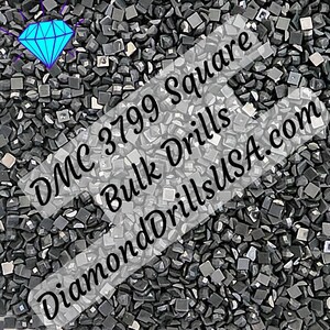DMC 3799 SQUARE 5D Diamond Painting Drills Beads DMC 3799 Ultra Dark ...