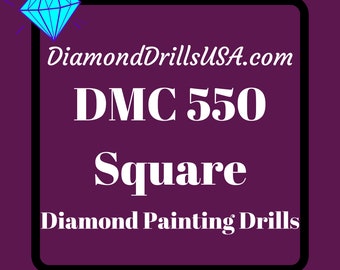 DMC 550 SQUARE 5D Diamond Painting Drills DMC 550 Very Dark Violet Purple Loose Bulk