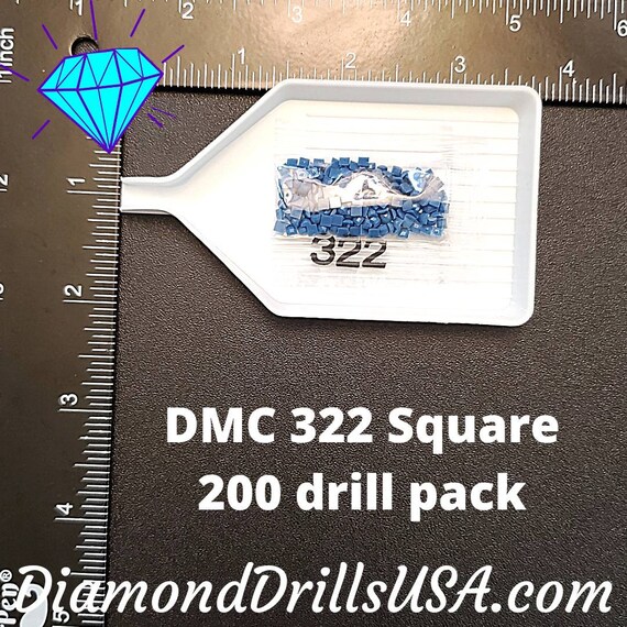 DMC 322 SQUARE 5D Diamond Painting Drills Beads DMC 322 Dark Baby