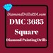 DMC 3685 SQUARE 5D Diamond Painting Drills Beads DMC 3685 Very - Etsy