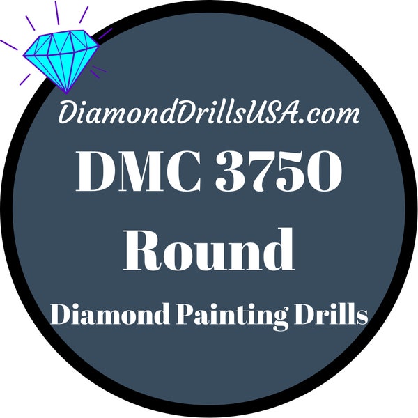 DMC 3750 ROUND 5D Diamond Painting Drills Beads MC 3750 Very Dark Antique Blue