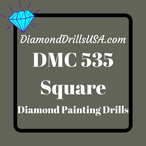 DMC 535 SQUARE 5D Diamond Painting Drills Beads DMC 535 Very Light Ash Gray Loose Bulk