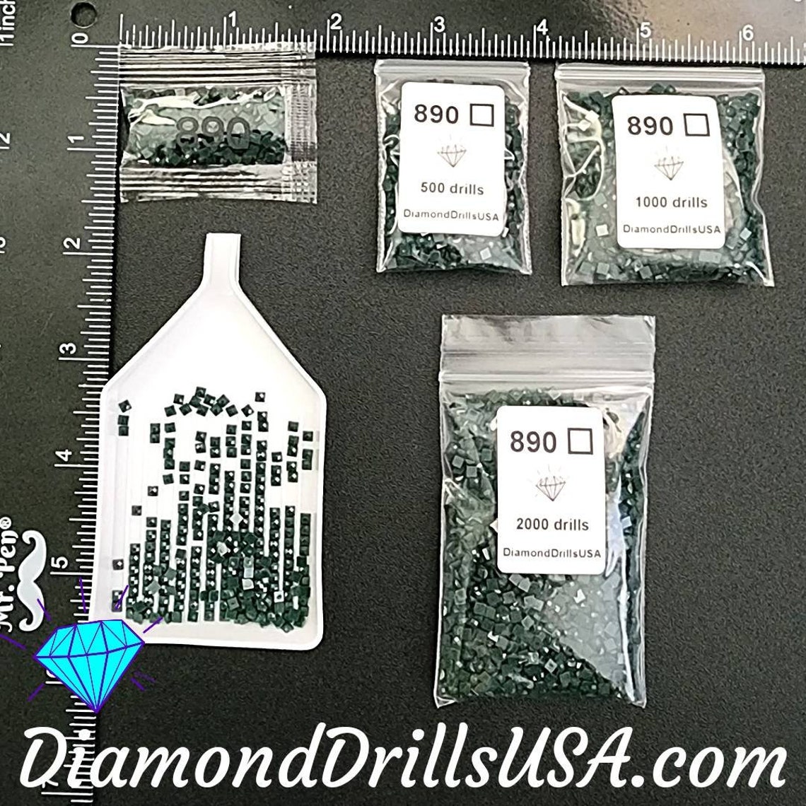 DMC 890 SQUARE 5D Diamond Painting Drills DMC 890 Ultra Dark - Etsy