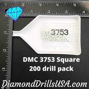 DMC 3753 SQUARE 5D Diamond Painting Drills Beads DMC 3753 Ultra Very ...