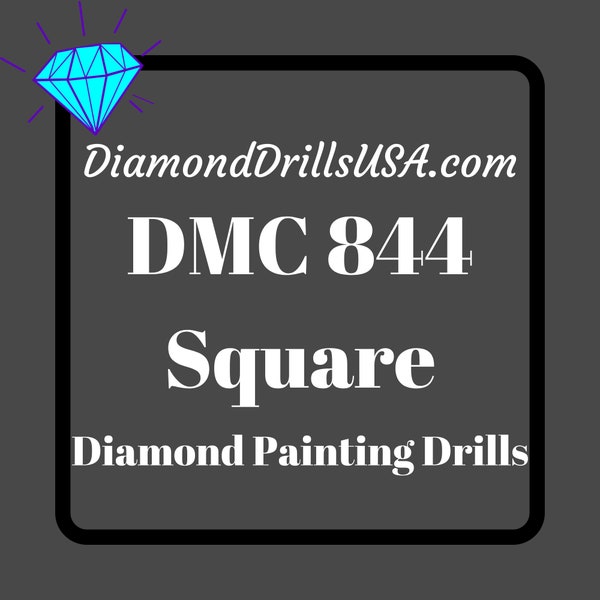 DMC 844 SQUARE 5D Diamond Painting Drills Beads DMC 844 Ultra Dark Beaver Gray Loose Bulk