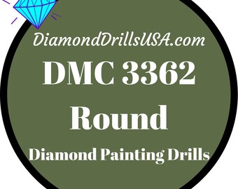DMC 3362 ROUND 5D Diamond Painting Drills Beads DMC 3362 Dark Pine Green