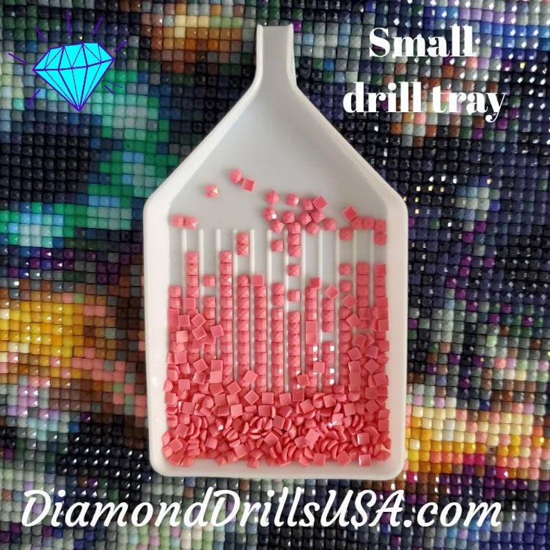 Small White Drill Tray With Pour Spout for Diamond Painting Etsy