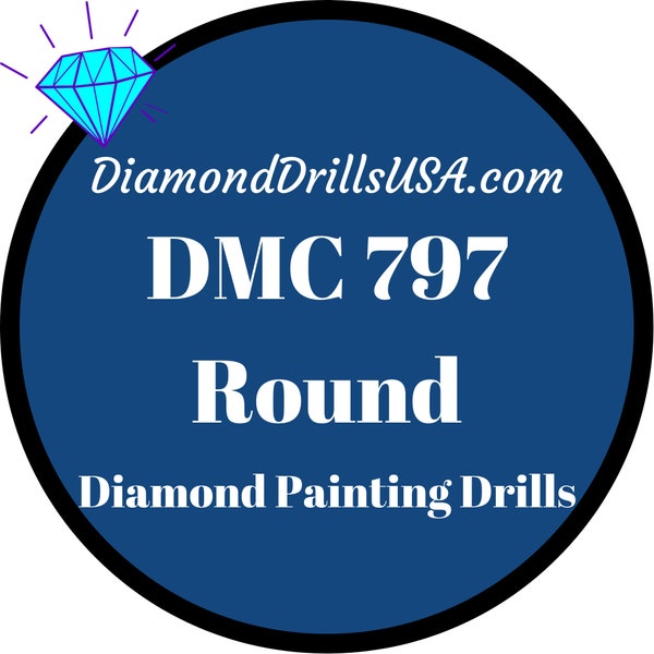 DMC 797 ROUND Diamond Painting Drills Beads DMC 797 Royal Blue