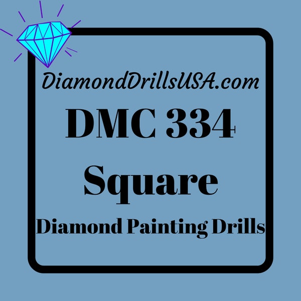 DMC 334 SQUARE 5D Diamond Painting Drills Beads DMC 334 Medium Baby Blue Loose Bulk