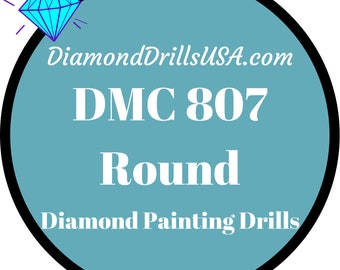 DMC 807 ROUND 5D Diamond Painting Drills Beads DMC 807 Peacock Blue