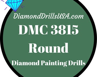 DMC 3815 ROUND 5D Diamond Painting  Drills Beads DMC 3815 Dark Celadon Green