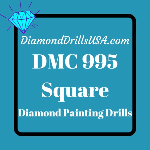 DMC 995 SQUARE 5D Diamond Painting Drills Beads DMC 995 Dark Electric Blue Loose Bulk