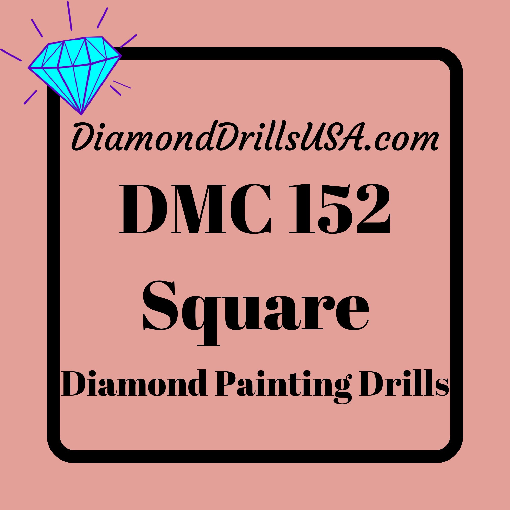 DiamondDrillsUSA - DMC 413 SQUARE 5D Diamond Painting Drills Beads DMC 413  Dark Pewter