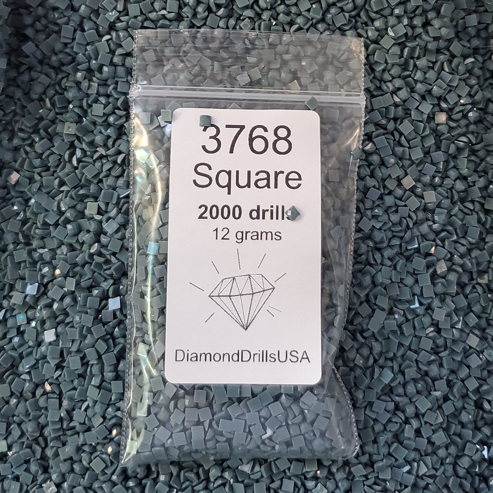 DMC 3768 SQUARE 5D Diamond Painting Drills Beads DMC 3768 Dark | Etsy