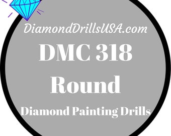 DMC 318 ROUND 5D Diamond Painting Drills Beads DMC 318 Light Steel Gray