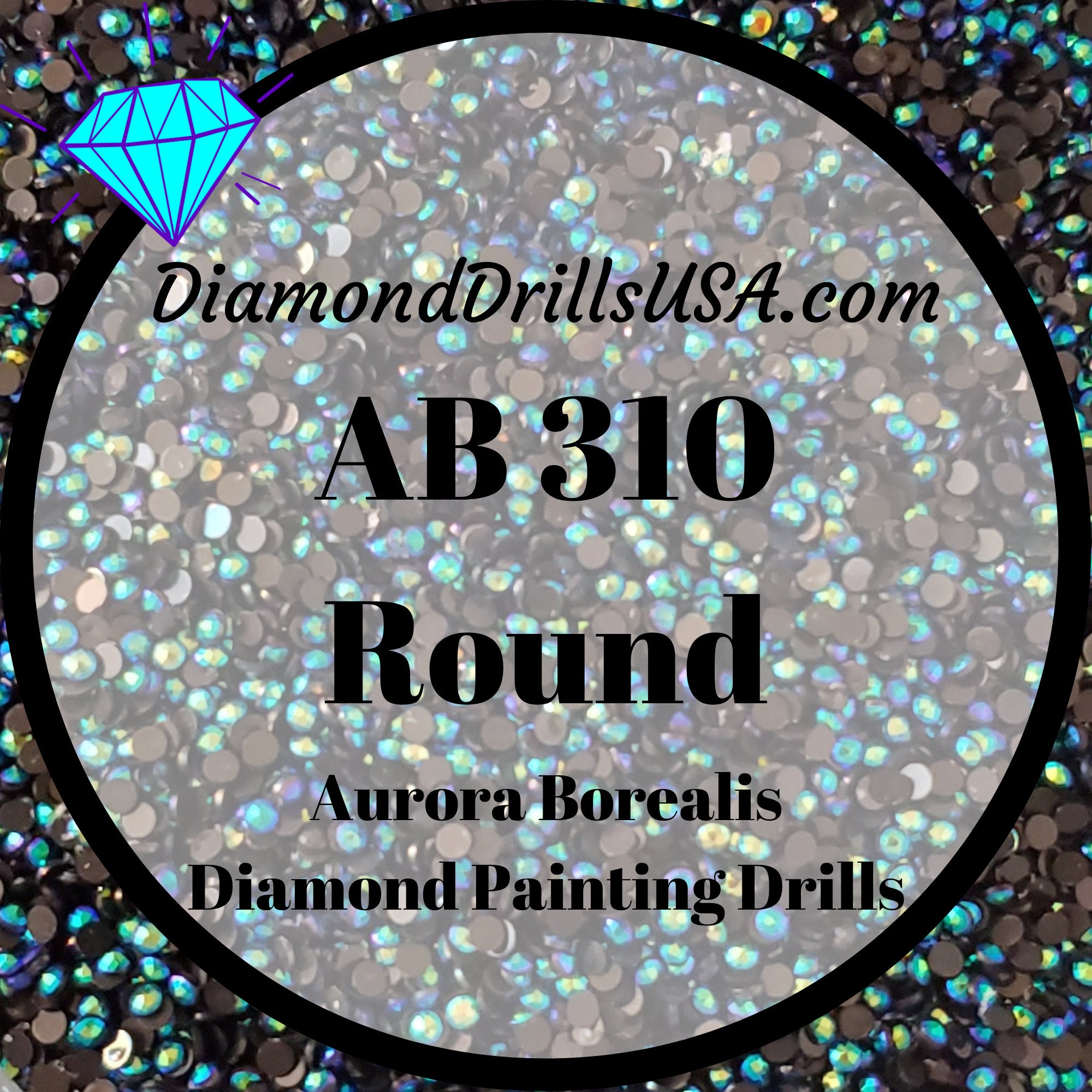 DiamondDrillsUSA - DMC 310 SQUARE 5D Diamond Painting Drills Beads