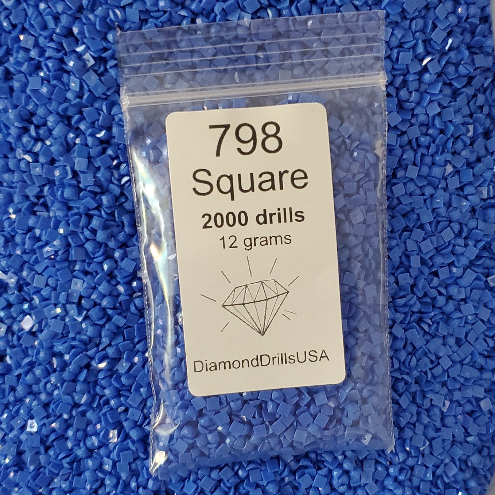 DMC 798 SQUARE 5D Diamond Painting Drills Beads DMC 798 Dark Etsy
