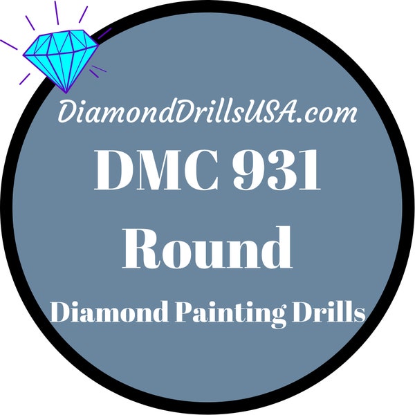 DMC 931 ROUND 5D Diamond Painting Drills Beads DMC 931 Medium Antique Blue