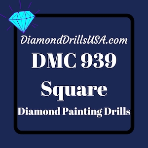 Round CRYSTAL DRILLS Round DMC 939 Diamond Painting Drills Dmc 939 Navy  Blue Rhinestone Drills Diamonds 2.8mm Shiny Flatback Diamonds 