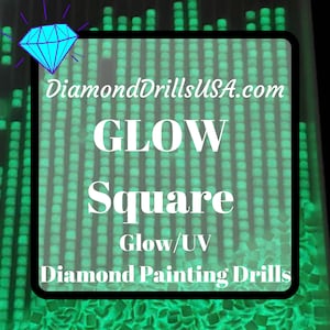 GLOW in the Dark SQUARE 5D Diamond Painting Drills Beads Loose Bulk 