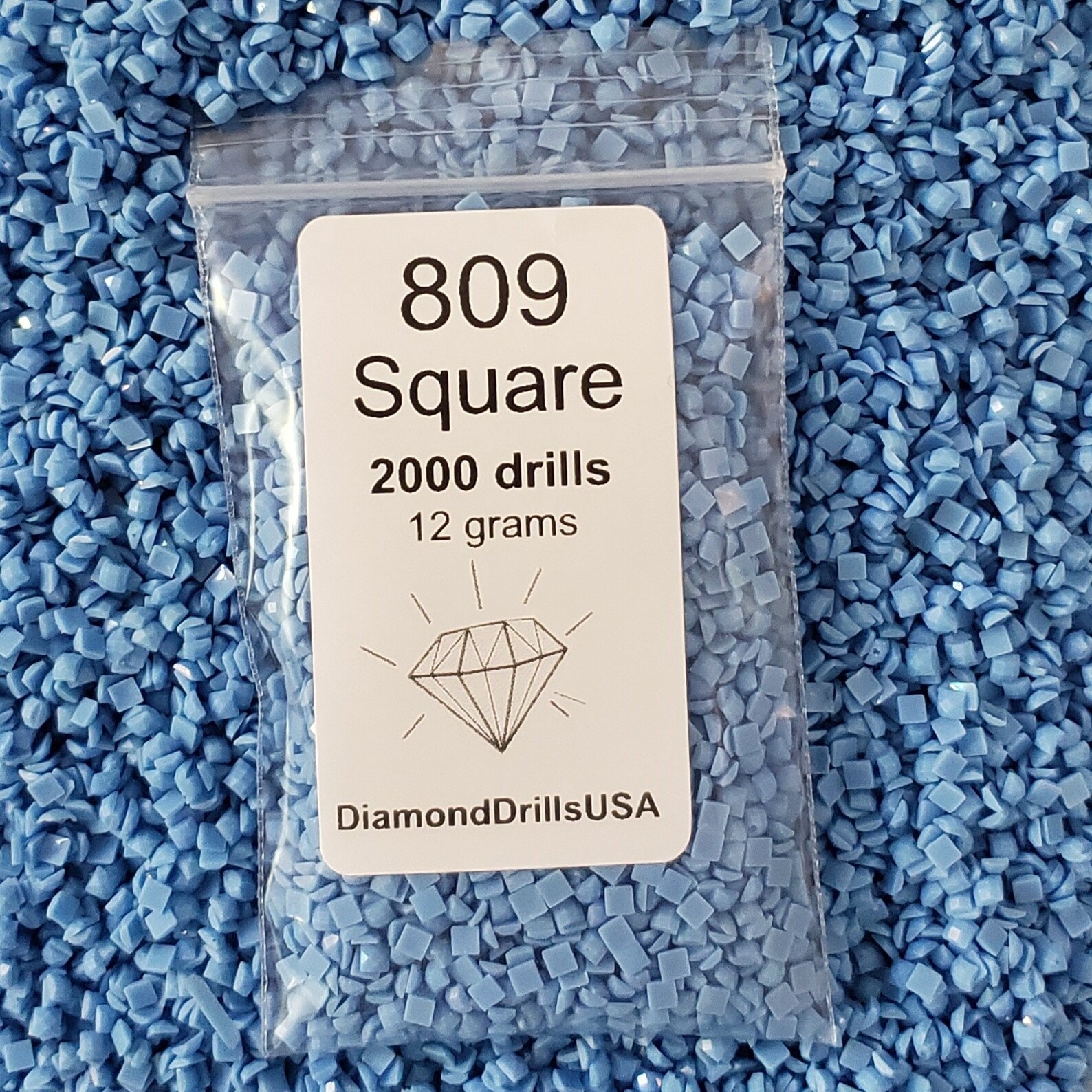 DMC 809 SQUARE 5D Diamond Painting Drills Beads DMC 809 Delft | Etsy