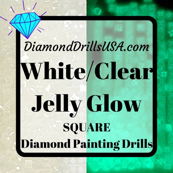 Blue Glow in the Dark Square Drills - Diamond Painting Drills