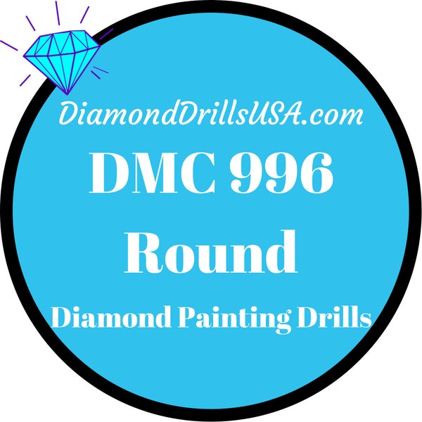 DMC 996 ROUND 5D Diamond Painting Drills Beads DMC 996 Medium Electric Blue