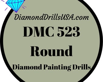 DMC 523 ROUND 5D Diamond Painting Drills Beads DMC 523 Light Fern Green