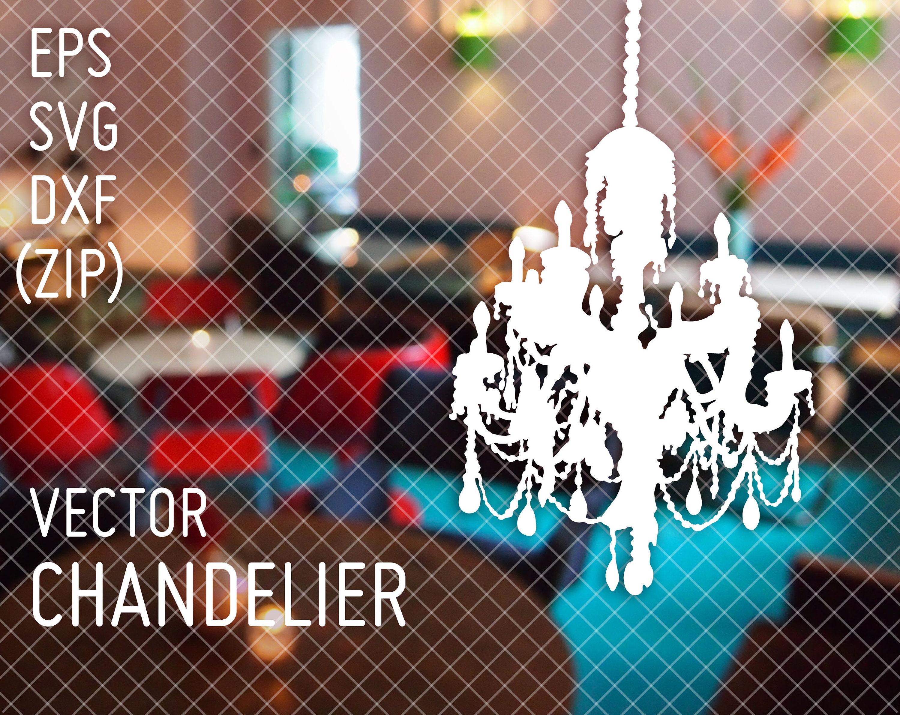 Chandelier Vintage Vector Eps Svg Dxf Zip Kronleuchter Feier Feierlich Decoration