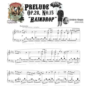 Chopin Piano Music Sheets - Prelude &quot;Raindrop&quot; Op. 28, No. 15
