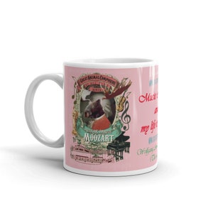 Funny Moose Mug - Classical Music Mug - Gift for Music Lover - Wolfgang Amadeus Mozart
