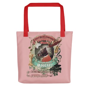Cool moose Wolfgang Amadeus Mozart classical music tote bag