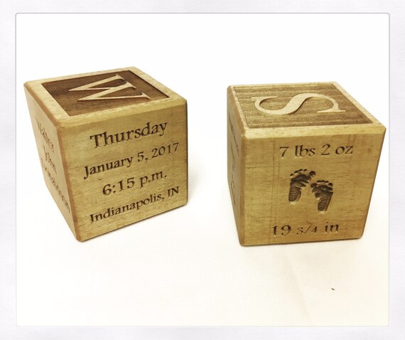 personalized baby block keepsake