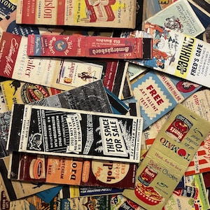 Vintage Matchbook Covers- Lots of 5, 10, 15, or 20 - 1950s, 1960s, 1970s, ads, hotels, places. Art, Scrapbooking, Collectables, Decor
