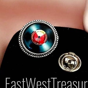 Vinyl record Lapel Tie Pin Brooch-Tie tack record Album Vinyl-DJ Music Producer director gifts for men women-suit tie jacket pin brooch gift