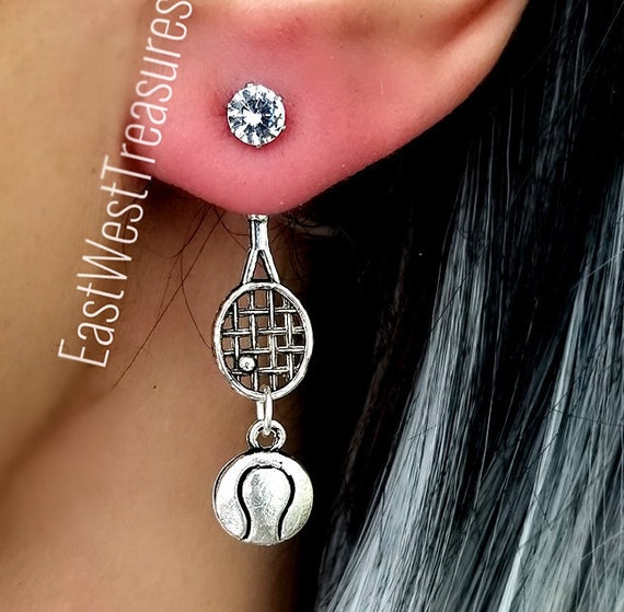 Tennis Racket and Ball Stud Earrings tennis Gifts for Women Teens