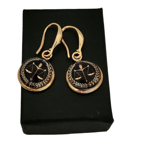 Women's Scales of Justice Law Necklace and Earrings for Female
