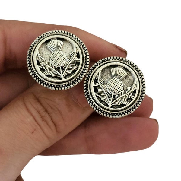 Scottish Thistle Cufflinks Lapel Tie Pin Gift for Men Him