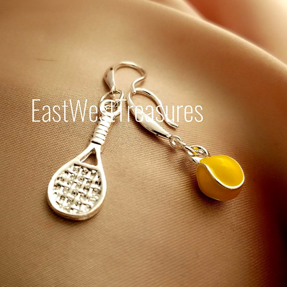 Tennis Racket Earringstennis Ball Earringstennis Gifts for Etsy
